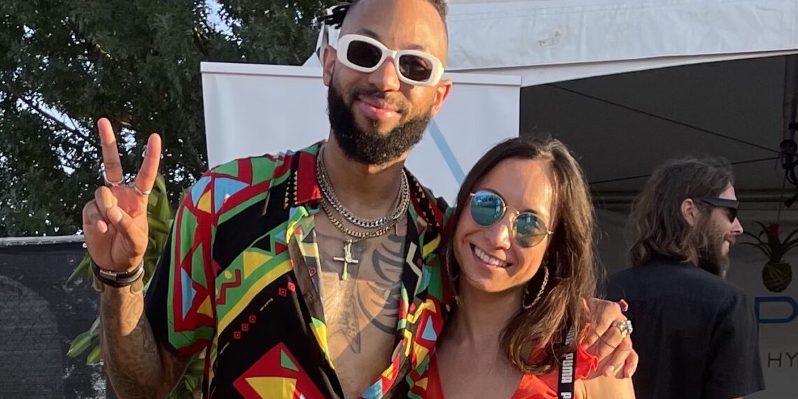 Justin Lyons at ACL after his performance with Machine Gun Kelly